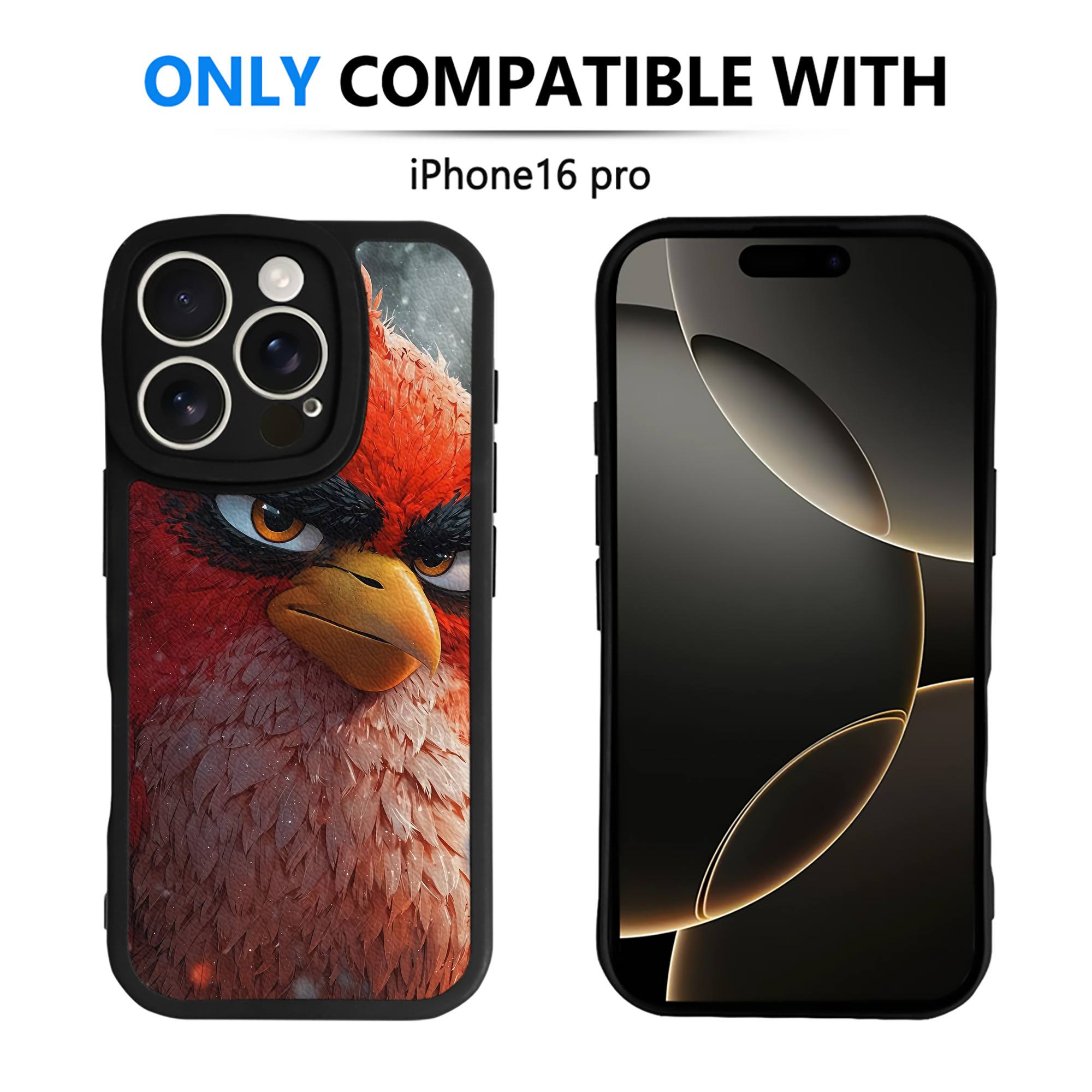 （画像用） Angry Birds アングリーバード 【iPhone 16シリーズ対応】シリコンスマホケース（レザー調） 材質：シリコン